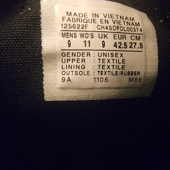 Men's Converse Chuck Taylor All Star Black Demin - Size 9 - Picture 4 of 4